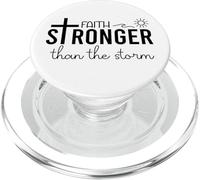 Stronger Than the Storm Faith Bible Verse Sign Inspirational PopSockets PopGrip for MagSafe