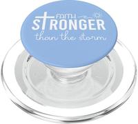 Stronger Than the Storm Faith Sign Bible Verse Inspirational PopSockets PopGrip for MagSafe