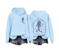 Stronger Than The Storm Hoodie Whale Sharks Graphic Jumpers Christian Beach Long Sleeve Hoodies Jumpers for Women UK