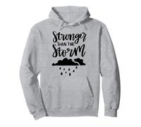 Stronger Than The Storm Inspirational Positive Quote Lovers Pullover Hoodie