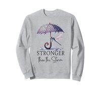 Stronger Than the Storm Psalm 93 Christian Purple Dragonfly Sweatshirt