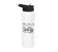 Stronger Than the Storm Sign Christian Bible Verse Scripture Stainless Steel Insulated Water Bottle