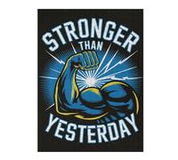 Stronger Than Yesterday Arm Graphic Vivid Jigsaw Puzzle for Adults, 500 PCS