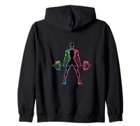 Stronger Than Yesterday Motivational Fitness Gym. Zip Hoodie