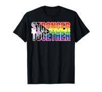 Stronger Together Pride Flag Gym Lover Workout Fitness T-Shirt