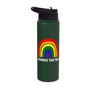 Stronger Together Rainbow Pride Inclusion Unity Design Stainless Steel Insulated Water Bottle