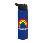 Stronger Together Rainbow Pride Inclusion Unity Design Stainless Steel Insulated Water Bottle
