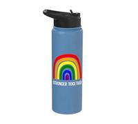 Stronger Together Rainbow Pride Inclusion Unity Design Stainless Steel Insulated Water Bottle