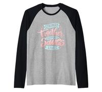 Stronger Together Support Saves Lives Raglan Baseball Tee