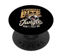 Strongest Bite In The Jungle Dont Test Me Leopard PopSockets Adhesive PopGrip