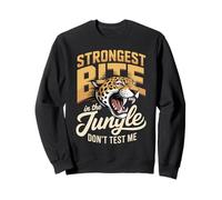 Strongest Bite In The Jungle Dont Test Me Leopard Sweatshirt