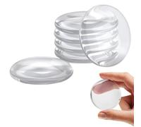 Strongest Door Handle Blocker 5cm Set of 6 Transparent Rubber Door Handle Round Wall Protection Pads, Quietly Protects Door Handles. Door Collision Wall Protector Soundproof Self-Adhesive