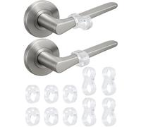 Strongest Home 6+4 Pack Door Stop Wall Protector for Door Handle - Clear & Invisible Wall Door Stoppers Wall Protector, Damage-Free Door Stopper, No Adhesive, Fits All Door Handle Types