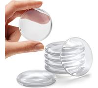 Strongest Home Wall & Door Handle Stopper 5 cm Set 6 Pieces of Clear Rubber Door Knob Round Wall Shield Cushion Quiet Wall Protector for Door Handle - Self Adhesive