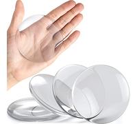 Strongest Home Wall & Door Handle Stopper 8cm Set, 4 Pieces of Clear Rubber Door Knob, Round Wall Shield Cushion. Quiet Wall Protector for Door Handle - Self Adhesive