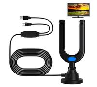 Strongest Indoor TV Aerial,Sun-proof, Waterproof, Lightnin g-proof And Cold-resistant Design TV Signal Booster,TV Aerial Booster With 26Ft Coax Cable,（ Operate according to the instruction manual）