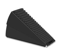 Strongest Large Door Stopper, Heavy Duty Stainless Steel Spring Door Stop, Tall Door Stop Up to 3 Inch, Non-Slip Rubber Grip, Door Wedge, Door Jammer, Door Weight (Black, 1 Pack Large)