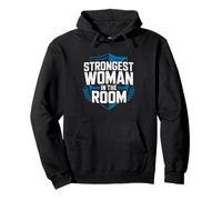 Strongest Woman Room Autism Mom Gold Heart Strength Asd Mama Pullover Hoodie