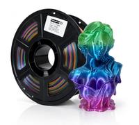Stronghero3D PETG Translucent Candy Rainbow Filament 1.75mm, Glossy Multicolor Gradient 3D Printer Filament for Lamp Covers and Lampshades, Bubble-Free, Low Warping, Low Stringing, No Tangle,1kg