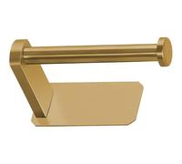 Stronghold Adhesive Toilet Paper Holder, No-Drilling Stainless Steel Wall-Mounted Roll Holder, Brushed Finish for Bathroom, Kitchen & Washroom (Gold)