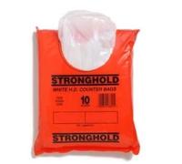Stronghold White Poly Counter Bags - 12x18" - 1000/Bag