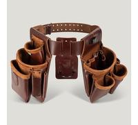 STRONGLAD Tool Belt - Framing Tool Belt for Carpenters - Tool Belts for Men - Carpenter Pouches for Construction - 21 Pockets, Oil-Tanned Full-Grain Leather T800