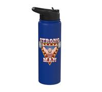 Strongman Circus Carnival Costume Strong Man Theme Party Stainless Steel Insulated Water Bottle