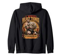 Strongman Its A Calling I Move Heavy Things Stones Lifting Zip Hoodie