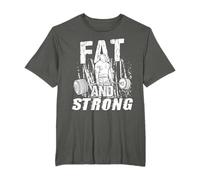 Strongman training equipment fat and strong bodybuilding T-Shirt