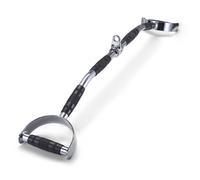 Strongology 100cm LAT BAR ATTACHMENT Multiple Triple Rubber Grips Target Multiple Areas Heavy Duty Gym Cable Pull Bar