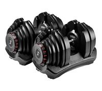 Strongology Home Fitness Adjustable Smart Dumbbell Pair from 5kg to 40kg Training Weights in Black