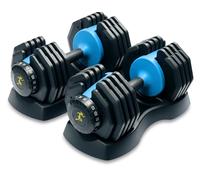 Strongology Home Fitness Black and Blue Adjustable Smart Dumbbells from 2.5kg upto 25kg Training Weights