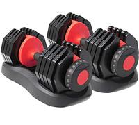 Strongology Urban25 Pair Home Fitness Black Red Adjustable Smart Dumbbells from 2.5kg upto 25kg Training Weights