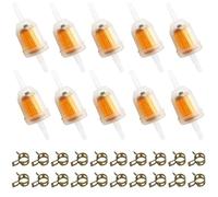 Strongthium 1/4" 6mm Inline Petrol Fuel Filters with Magnet for Kawasaki Kohler Lawn Mowers Small Tractors Garden Equipment Snowmobiles Tillers Go Garts and others with Fuel Clamps x20