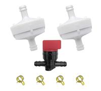 Strongthium 1/4" ID Inline Lawnmower Petrol Fuel Filter & Shut-Off Valve Kit Compatible with Briggs Stratton Mountfield Hayter Lawn Mowers Replaces 394358S 698183 (6mm)