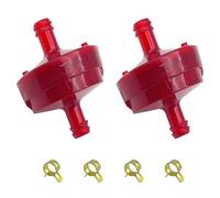 Strongthium 298090S 298090 394358S Upgraded In-Line Petrol Fuel Filter Kit 6mm (1/4" ID) Compatible with Briggs & Stratton ohn Deere Toro MTD Lawnmowers with 4 Hose Clamps