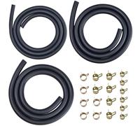 STRONGTHIUM 3/16" 1/4" 5/16" Petrol Fuel Line Hose Set 3 Size Master Repair Kit with 18 Pcs Clamps for Lawn Mowers Honda GX Briggs Kawasaki V-Twin Push Mower Go Kart Small Engine 3.3ft