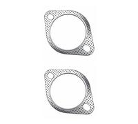 STRONGTHIUM 3" 76mm 2-Bolt Exhaust Gaskets High Temperature Flange Gasket Heavy Duty Steel & Graphite for Manifold Downpipe Muffler 120-07610-0002