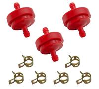Strongthium 3-Pack In-Line Petrol Fuel Filter Kit 6mm (1/4" ID) Maintenance Set with 6 Hose Clamps Compatible with Briggs & Stratton 298090S 298090 394358S 394358 Lawnmowers