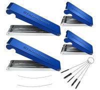 Strongthium 4-Box Master Torch Tip Cleaner & Carburettor Jet Cleaning Kit Dual Lengths (8cm & 12cm) Wires with Nylon Brushes & Non-Enlarging Copper Needles