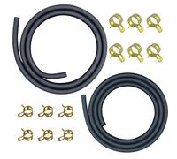 Strongthium 5mm 3/16" & 6mm 1/4" Gas Fuel Line Hose Set 2 Size Rubber Petrol Tube with Clamps for Lawn Mowers ATV Go-carts Mini Bikes 196cc 212cc 6.5hp 5.5hp 8hp 9hp 11hp 13hp Small Engines Generators