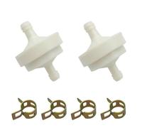 Strongthium Lawn Mower 1/4 Inch 6mm ID Inline Petrol Fuel Filter Replacement compatible with Briggs Stratton Craftsman Toro 394358s 56679 394358 394358S 7014359YP 56679MA x2 with Fuel Clamps x4