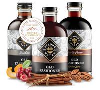 Strongwater Old Fashioned Craft Cocktail Mixer - 3 Pack, Makes 96 Cocktails - Handcrafted Old Fashioned Syrup with Real Coffee, Maple & Pecans - Old Fashioned Gift Set, Just Mix Bourbon or Whiskey