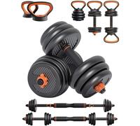 Strongway® Adjustable 6 in 1 Dumbbell Set - 20KG 30KG 40KG SETS - Weight Lifting Workout for Home Gym Fitness Men Women Strength Training (30KG SET)