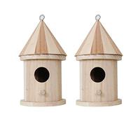 Stronrive 2 Wooden Bird Houses, Window Bird Nest For, Nesting Box Birdhouse For Outdoors Wild Bird Watching, Weatherproof Outdoor Wood Birdhouse For Garden Window Country Cottages