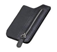Stronrive Adhesive Phone Wallet Card Holder, PU Leather Phone Wallet Sleeve with Zipper, Portable Mobile Phone Accessories Card Wallets, Multifunctional Phone Wallet for Coin, Cards, Photo (Black)