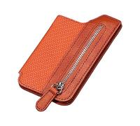 Stronrive Adhesive Phone Wallet Card Holder, PU Leather Phone Wallet Sleeve with Zipper, Portable Mobile Phone Accessories Card Wallets, Multifunctional Phone Wallet for Coin, Cards, Photo (Brown)