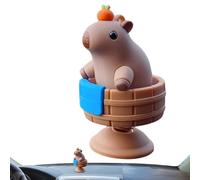 Stronrive Capybara Car Ornament, Spring Capybara Shaking Head Dashboard Figurine Ornament, Decoration Gift, Car Interior Accessories for SUV, RV
