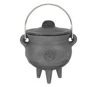 Stronrive Cast Iron Cauldron With Lid And Carry Handle, 4 Inch Halloween Witch Pot For Spells, Smudging, Ritual & Blessings | Halloween Decoration Or Incense Burning
