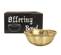 Stronrive Copper Bowl | Brass Triple Moon Dish,9cm Ceremony Water Offering Bowl | for Incense Burner Smudging Ritual Tabletop Meditation Yoga Studio Ceremony Mindfulness Practice